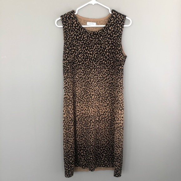 Calvin Klein Dresses & Skirts - Calvin Klein Sleeveless Leopard Print Dress L